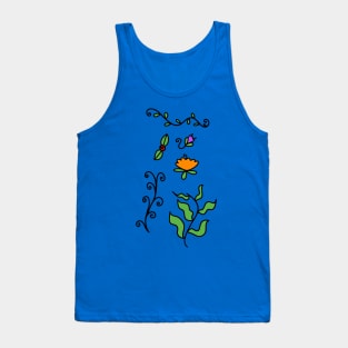 Flowers and Leafy Plants Tank Top